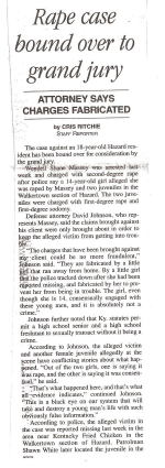 Rape Case Bound Over To Grand Jury